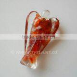 Red Carnilian Agate Orgone Stone Angel thumbnail-2