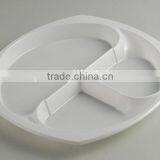 3 Compartments Plate 231X241mm Square Round White Plate V242320-3