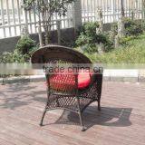 Chinese Style Round Rattan Cane Sofa Set 4Pcs thumbnail-5