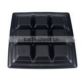 Disposable Lunch Box With Divider Black Tray Plastic PP Microwave Safe Lunch Food Box thumbnail-3