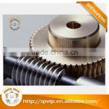 high precision cnc machining customized brass warm gear warm shaft