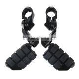 Black 360 Degree Adjustable Highway Foot Pegs Footpeg Footrests For 32mm thumbnail-4