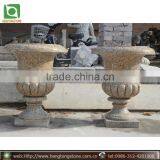 Natural Stone Carving Granite Marble Flower Pots Flowerpot Wholesale for Garden thumbnail-2