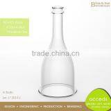 Fancy Decorative Handcraft Glass Wine Bottle Tealight Candle Holder thumbnail-1