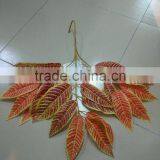 SJ7001007 Artificial Plastic Golden Tree Leaf for Tree Decoration thumbnail-4
