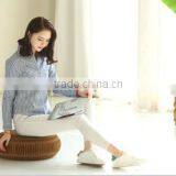 Portable Paper Hassock Recyclable Paper Futon Ideal for Living Room Brown/White thumbnail-3