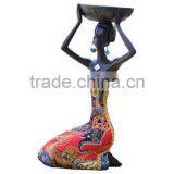 Table Decoration Resin Fabric African Lady Candle Holder Souvenir thumbnail-1