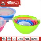 5 pcs bowl set/plastic bowl set/5pcs pp salad mixing bowl