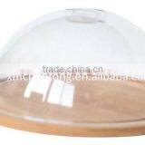 Glass Cheese Dome With Bamboo Board