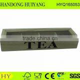 Wholesale Unfinished Tea Wooden Box With 4 Compartments thumbnail-1