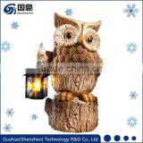 Garden Christmas Owl Statue, Christmas Owl Lanterns thumbnail-1