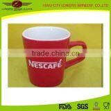 Red Color Tall Ceramic Coffee Mugs Wholesale thumbnail-1