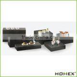 Bamboo Black Cube Riser Food Display Rack Homex BSCI/Factory thumbnail-1