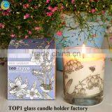 Flower Cheap Glass Candle Holders thumbnail-1