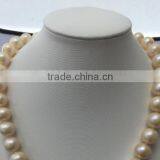 Pink Freshwater Pearl Necklace With Silver Clasp thumbnail-1