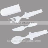 Hot Selling 3 in 1 New Style Reusable Plastic Cutlery Set thumbnail-5