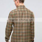 Plus Size Long Sleeve Button Down Collar Mens Pre-Shrunk 100% Cotton Comfortable Casual Khaki Check Printing Shirts thumbnail-2