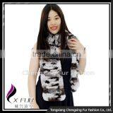 CX-S-55A Hot Sale Genuine Rex Rabbit Fur Winter Fashion Fur Scarf thumbnail-2