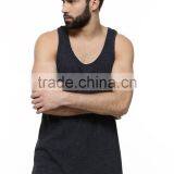 Mens Plain Black Slim Fitted Tight Slimming Vest thumbnail-1