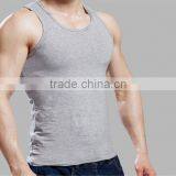 Trade Assurance Custom 100% Cotton Close-fitting Gym Plain Mens Tank Top thumbnail-4