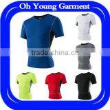 Fitness Muscle Men's Stretch Fabric Sports Gym T-shirt Running Training Workout T Shirt thumbnail-1