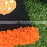 2015 New Kids Ruffle Dresses Girls Cute Dress Halloween Boutique Pumpkin Ghost Dress With Necklace and Headband thumbnail-4