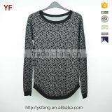 Fashion Korean Knitwear Print Middle Age Women Sweater thumbnail-1