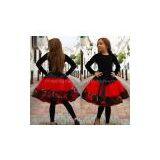 Girls Girl Childrens Kids Hot Neon UV Pink Black Dress Up Dance TuTu Mini Skirt thumbnail-3