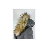 Double Breasted Womens Long Down Coat With Hood , Zipper XXL / XL / L thumbnail-1