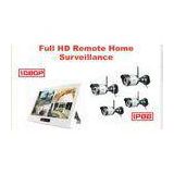 Weatherproof Shop Full HD Remote Home Security Camera Set With 4 Cameras