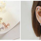 Fashion Jewelry Three Star Crawler Earring thumbnail-3