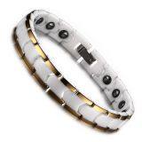 Logo Custom Women's Jewelry Ceramic Engraved Bracelet For Health thumbnail-1