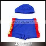 Children Boys Superman Swimming Trunk Set Hat thumbnail-2