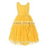 Purple Girl Irregular Chiffon Princess Dress/xnanbhi Girl Flower Chiffon Princess Dress/new Design Girl Holiday Fashion Dress thumbnail-5