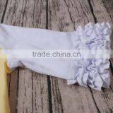 Yawoo Hot Sale Wholesale Yellow Cotton Ruffle Raglan Shirts Toddler Girl Clothing thumbnail-2