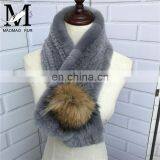 2016 Latest Design Woman Accessories Scarf / New Fashion Real Rabbit Fur Scarf / Ladies Lucury Scarf thumbnail-4