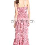 2016 BAIYIMO High Quality Wholesale Women's Floral Print Long Maxi Beach Dress thumbnail-2