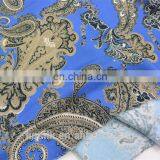Printed Paisley Design Plain Woven 100% Rayon Satin Viscose Fabric