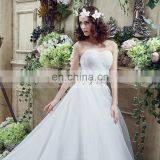 Glamorous Sweetheart Sleeveless Beaded Belt Lace-Up Court Train Organza Wedding Dresses SQS040 thumbnail-5