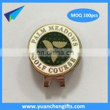 Wholesale engraved golf ball marker hat clips magnetic cap clips ballmarkers in golf