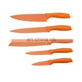 Creative Style Rubber Soft Handle Non Stick Coating Kitchen Knife Set thumbnail-4