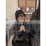 6886 Parent-child Shirt Baby Girl Long Sleeve Fashion Shirt Retro Plaid Blouse thumbnail-2