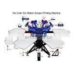 A662L Floor Type Six Color Six Station Screen Printing Machine Clothes Printing Machine thumbnail-2