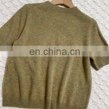 Женская короткорукавная кэшмирная футболка с индивидуальным рисунком thumbnail-5