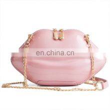 High Quality Fashion Lips, Pu Ladies Day Clutch Bag Chain Purse Shoulder Bag Handbag Women's Crossbody Mini Messenger Bag/ thumbnail-1
