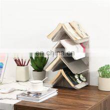 Wooden Tree Shape Bookshelf Bookcase Book Holder for Living Room Office