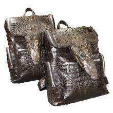 Crocodile Leather Men's Backpack Large Capacity Business Casual Computer Backpack thumbnail-2
