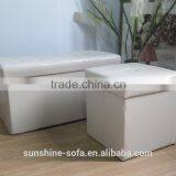 Leather Bed End Folding Stool With Drawer thumbnail-4