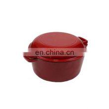 5-QT 2 in 1 Cast Iron Cookware, Double Dutch Oven Casserole Pot thumbnail-4