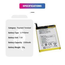 Li-polymer 7.6V 2500mAh Rechargeable Replacement T5930 ZAP1522 Lipo Battery for Sunmi V2 POS Terminal thumbnail-2